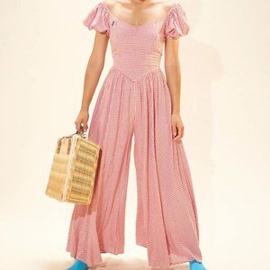 I Love Bugs Fashion Brand Company Gingham Jumpsuit